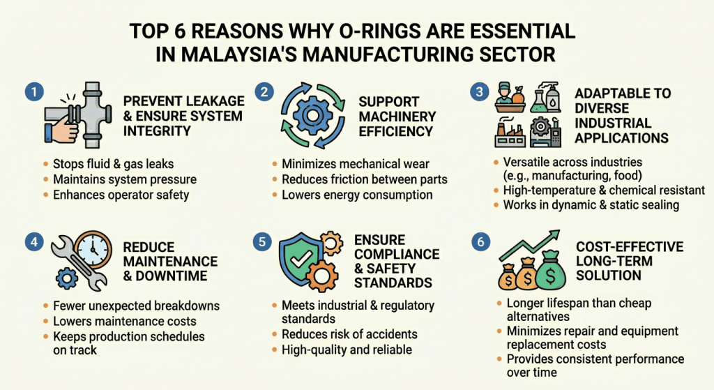 Top 6 Reasons Why O-Rings Are Essential in Malaysia’s Manufacturing Sector